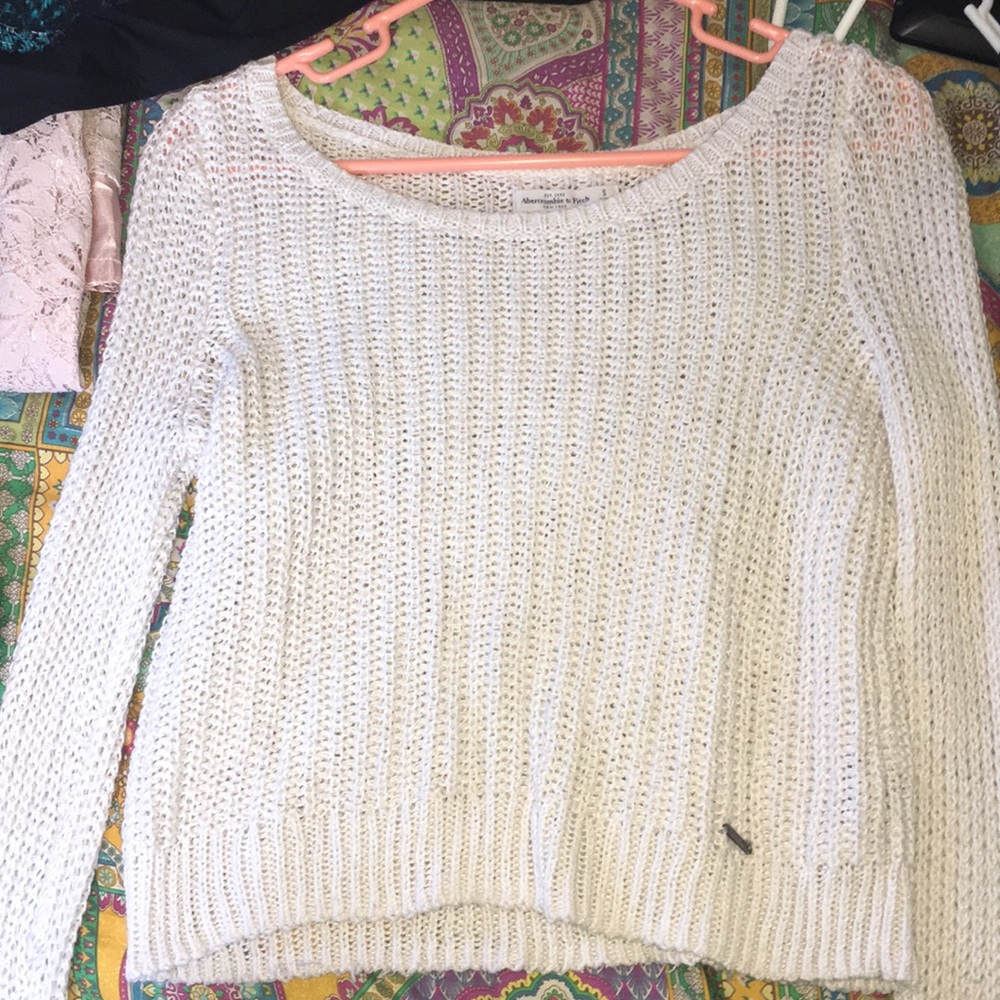 A&F knit half top